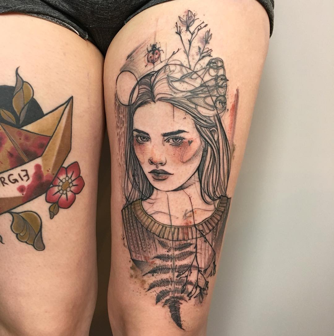Anki Michler Portrait Tattoo